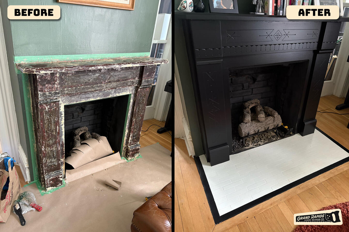 Fireplace Refinish